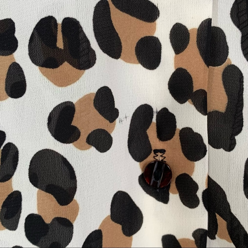 Vintage 1970’s Leopard Print Bow Tie Blouse - Picture 8 of 8